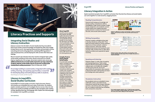 Literacy Practices and Supports Guide
